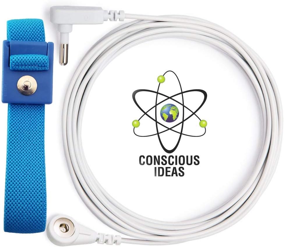 Armshield Earthing Replacement Cord with Bonus Conductive Wristband 16.5 Feet Long for Half Twin Full Queen King Sheets Earthing Products Fits Any Standard Earthing Connection