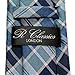 Retreez Modern Classic Plaid Check Styles Woven Microfiber Men's Tie - Blue