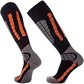 Pure Athlete Ski Socks Warm Merino Wool - Best Lightweight Thin Ski Snowboard Sock Women Men