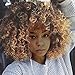 ✿ICE cream Synthetic Hair Afro Kinky Curly Wig Short Curly Wigs for Black Women African American Hair Wig Blonde and Brown (Gold)thumb 2