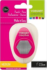 Vaessen Creative Hexagon Paper Punch 2.2 x 2.5 cm White Pink Craft Cutter view 4