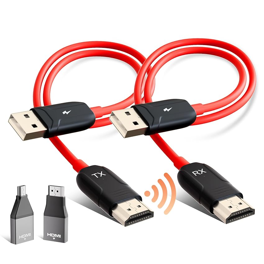 HDMI Wireless Trasmettitore e Ricevitore, Decodifica 4K Uscita 1080P