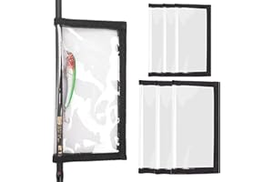 PFILERSO Fishing Lure Wraps 12PCS Clear See-Through PVC Fishing Lure Covers Protect Children Pets and Fishermen Safe from Sharp Hook Transparent Lures Fishing Bait Hook Storage 6L+6M