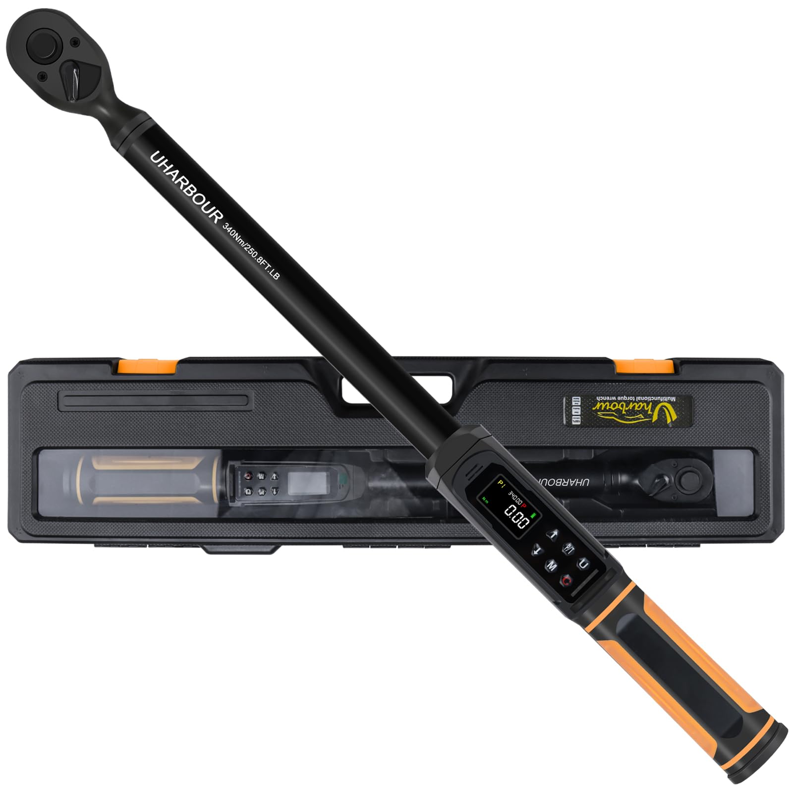 Uharbour Digital Torque Wrench 1/2 Drive, 3.8-250.8