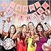 Birthday Decorations Rose Gold for Girls Women Happy Birthday Party Decorations 60pcs Banners Balloons Swirl Decorations with Paper Pompoms for 18th 19th 20th 21st 22nd 24th 25th 30th 40th