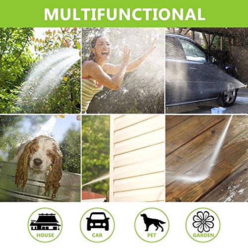 Losun Hose Nozzle, Garden Hose Nozzle with Heavy Duty 10 Adjustable Spray Patterns for Watering Garden, Washing Car and Pets