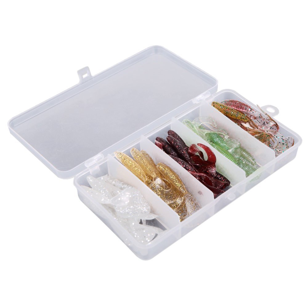 Fishy Smell 50個シミュレーションワーム釣りルアーbionic Withプラスチック釣りタックルボックス Single Buyeonline Tailソフトbaits B0755wl2pw タックルボックス 今日の超目玉 Fishy Smell 50個シミュレーションワーム釣りルアーbionic Withプラスチック釣りタックルボックス Single Buyeonline Tailソフトbaits B0755wl2pw タックルボックス 今日の超目玉