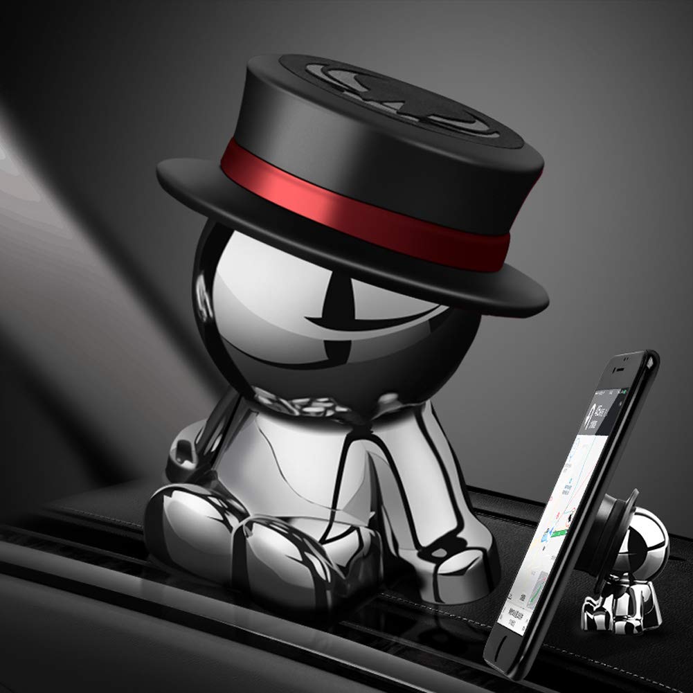 Magnetic Car Phone Holder Mount, Universal Cell Phone Holder for Car/Desk, Compatible With iPhone 12/11 Pro/11/XS Max/8, Home Decoration (Black)