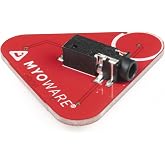 MyoWare 2.0 Cable Shield - Non-Wearable Project Connector - On-Board snap connectors - 3.5mm TRS Jack Attach a Traditional Three-Electrode Sensor Cable - Board Dimensions: 1.48in x 1.41in