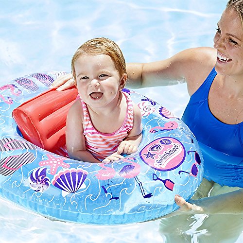 image for SwimSchool Beach Days Baby Boat with Adjustable Backrest Seat, Inflata