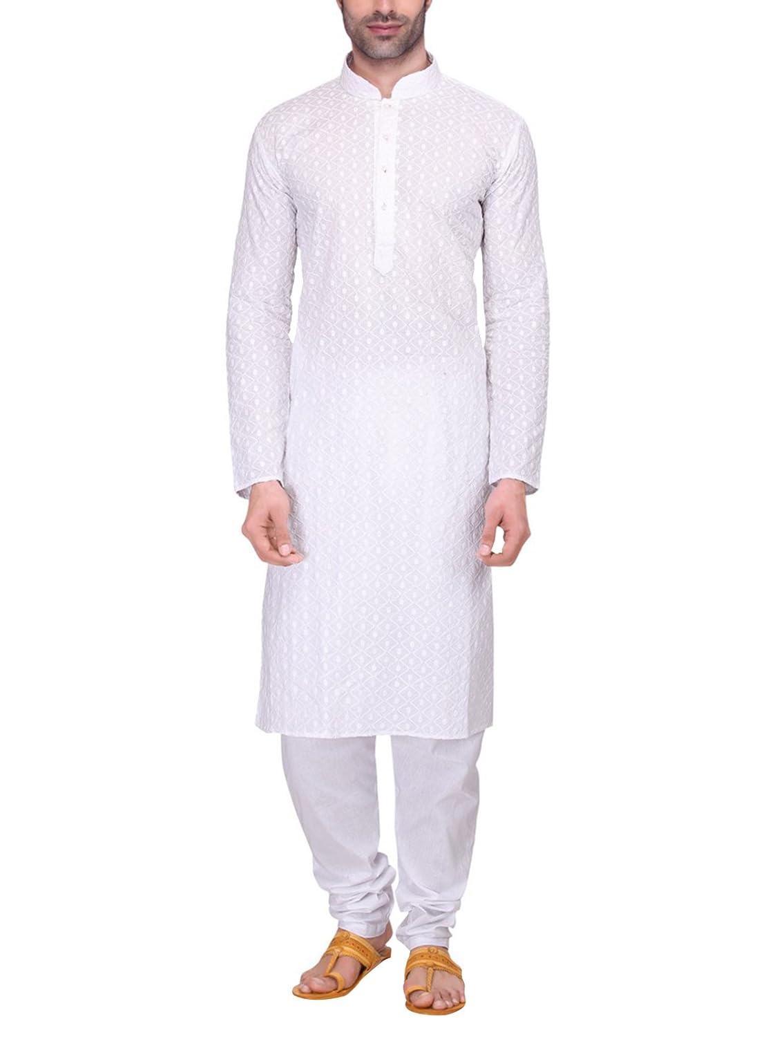 rg designers men's full sleeve kurta pyjama set avchikan
