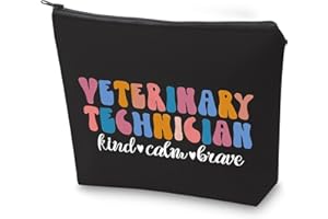 ZJXHPO Veterinary Technician Cosmetic Bag New Vet Survival Kit Vet Tech Makeup Bag With Zipper Vet Technician Toiletry Bag Veterinary Gift (BL Vet Kind)