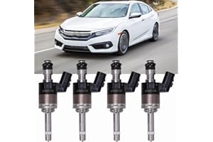 CAREONLINE 16010-5R1-315 4pcs Fuel Injectors Compatible with Hond-a Fit 2015-2019 1.5L KA6MT KACVT Engine Injectors Aftermarket Parts 16010-5R1-305