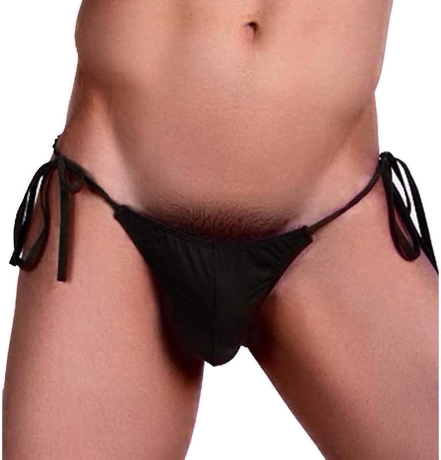FIHA Mens Polyester Spandex Bikini g String Thong Underwear(RIOE-ML-MP028)