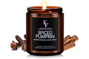 FF FRAGRFLOWING Spiced Pumpkin Candle,Scented Candles for Home, Natural Soy Wax Candle Aromatherapy Candle, 7 oz Jar Candles Gifts for Women Men