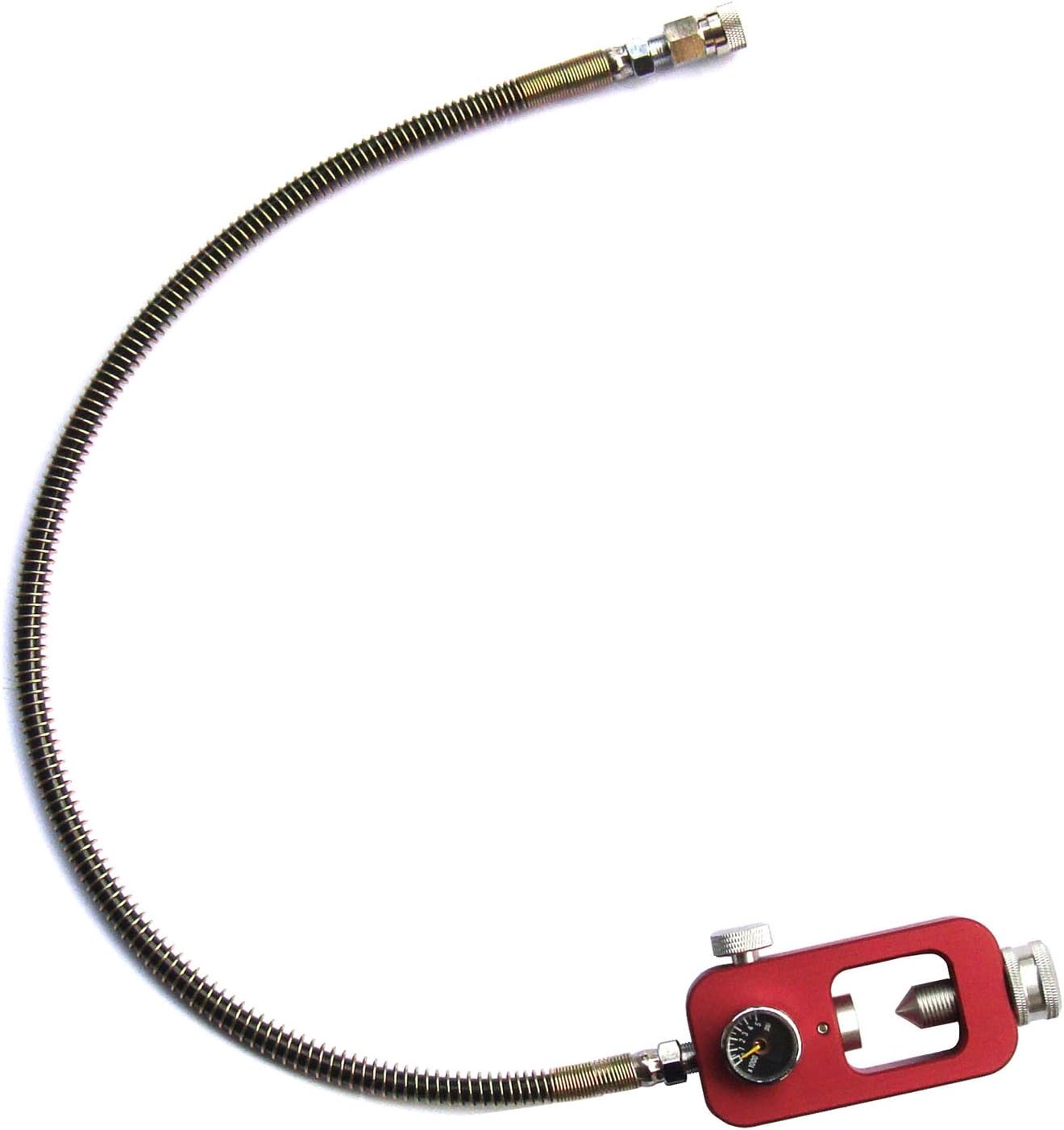 GFSP Outdoor Sports HPA Tank Fill Adapter Scuba Fill Station with Stainless Steel Spring Protector Hose