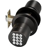 Keyless Entry Door Lock,Door Knob with Keypad，Smart Code Door Lock,Mute Mode,Passage Function, Easy to Install,Oil Rubbed Bronze