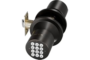 Signstek Keyless Entry Door Lock,Door Knob with Keypad，Smart Code Door Lock,Mute Mode,Passage Function, Easy to Install,Oil Rubbed Bronze