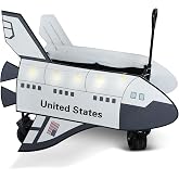MiniInflat Rocket Pirate Ship Wagon Cover with LED Lights Flag | Transforms Wagon to Pirate Ship for Halloween Party, LED Lights for Night Decor, Includes Skull Flag Paddle, Quick Setup