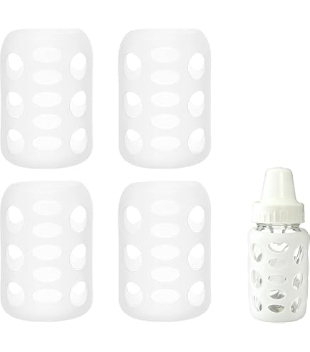 UWSTE 4Pack Silicone Sleeve for Evenflo Feeding Classic Glass 4oz, Glass Bottle Sleeves for Balance Plus Standard Neck 4oz, Scald Sleeve Heat Protective Case : Baby