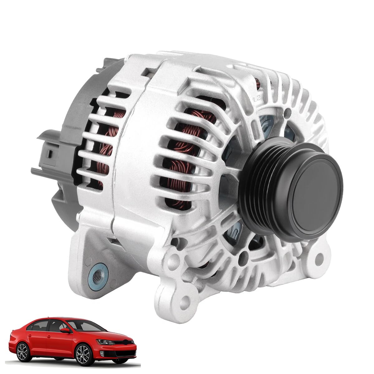 Photo 1 of S SONLEE Alternator Compatible with 2005-2014 Volkswagen Jetta 2010-2014 Golf,2006-2009 Rabbit L5 2.5L 0124525062