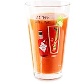 Pavilion Gift Company - Eat, Drink &amp; B. Mary - Bloody Mary - 16 oz Pint Glass Tumbler