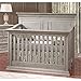 Full Size Conversion Kit Bed Rails for Baby Cache Vienna Crib (Ash Grey)