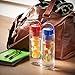 VonShef Fruit Infuser Water Infusing Bottles, 24 Ounce, Red and Blue, Pack of 2