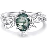 LWQQWL Triple Moon Ring for Women Sterling Silver Pentagram Triple Moon Ring Jewelry Gifts Size 7