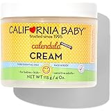 California Baby Calendula Moisturizing Cream (4 oz.) Hydrates Soft, Sensitive Skin | Plant-Based, Vegan Friendly | Soothes ir