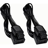 HEORLD 9 Pin Controller Extension Cable 6Ft for AV 620 HD 621 HD 821 NES Classic Retro Game Console Plug and Play Wired Video Game Controller Gamepad Extension Cable for sega Genesis mini 2(2 Pack)