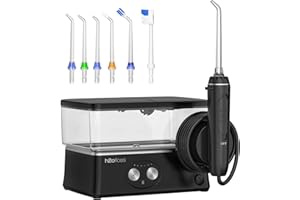 Portable Water Dental Flosser- h2ofloss 6 Modes Cordless Oral Irrigator,Rechargeable Water Teeth Cleaner Picks, Professional for Teeth Braces Care,IPX7 Waterproof for Home Travel