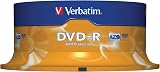 Verbatim DVD-R AZO 4.7GB 16x 25 Pack Spindle Matt Silver Data Storage