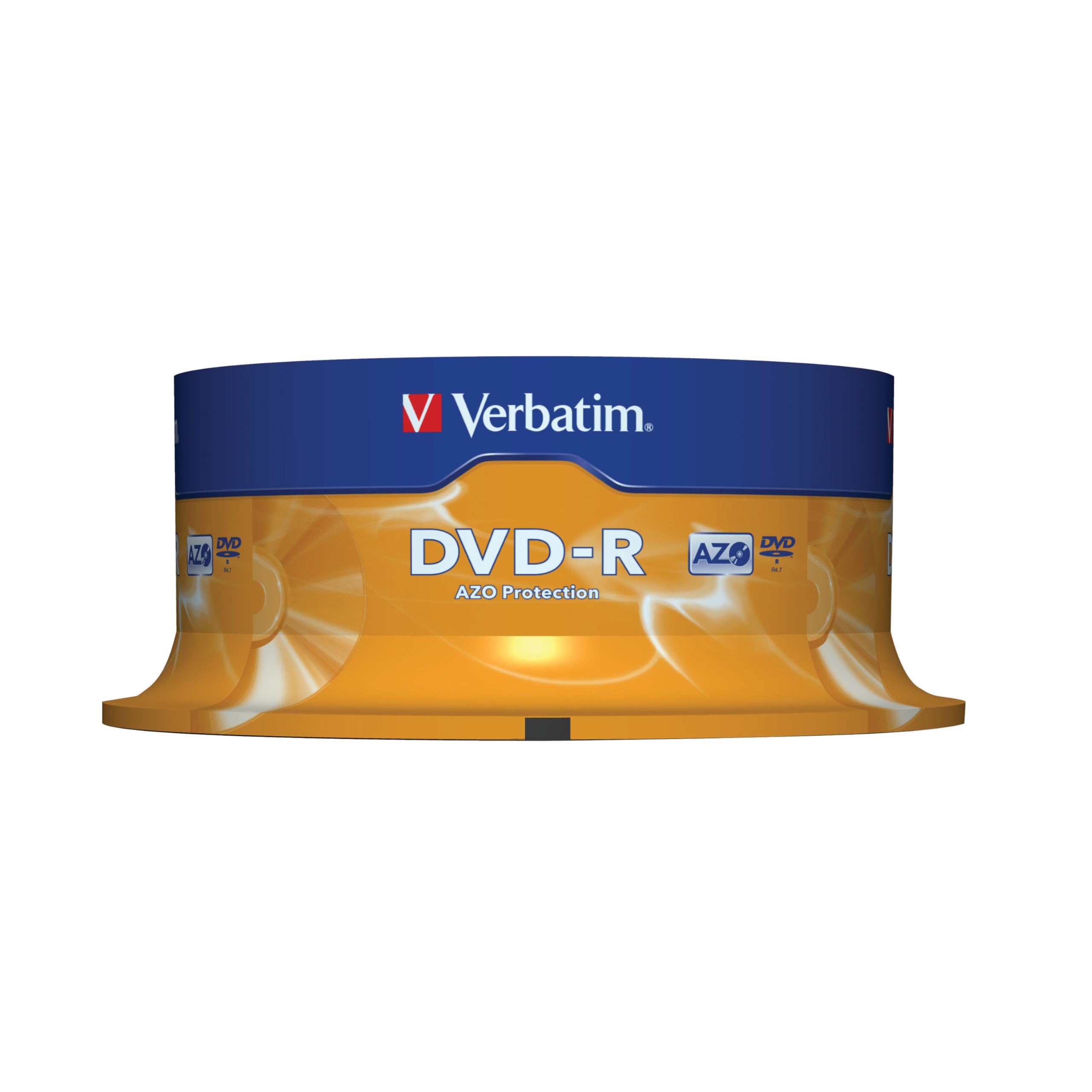 Verbatim DVD-R AZO 4.7 GB - 16x Burning Speed, 25 Pack Spindle, Matt Silver
