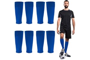 Ukontagood 4 Pairs Leg Sleeves for Soccer, Shin Guard Sleeves Accompany Grip Socks, Youth Adults