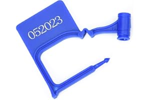 LeadSeals Tamper Proof Plastic Security Padlock Seals Numbered Disposable Safety Tags - Locks Self-Locking for Luggage Medical Clothing (1000 PCS) (Blue)