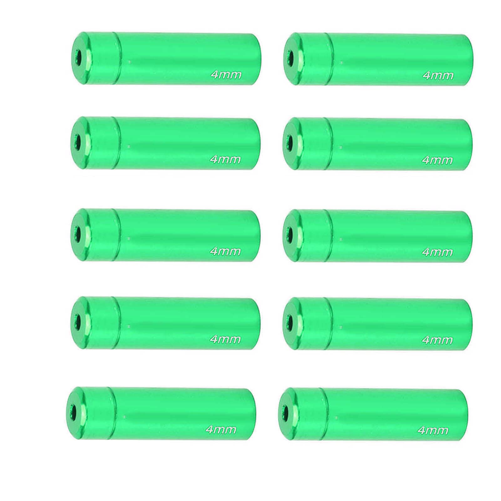 SUNGOOYUE 10Pcs 4mm Bicycle Shift Cable End Cover, Aluminum Alloy Bicycle Shift Cable End Cover for Road Mountain Bike Accessory(green)