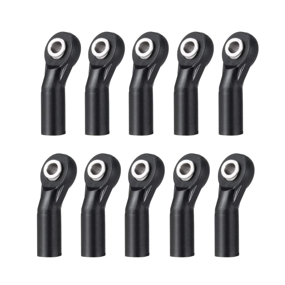 AXspeed 10pcs Plastic Link Rod End M3 Ball Head Joint Linkage for Axial SCX10 1/10 RC Crawler Car (D)