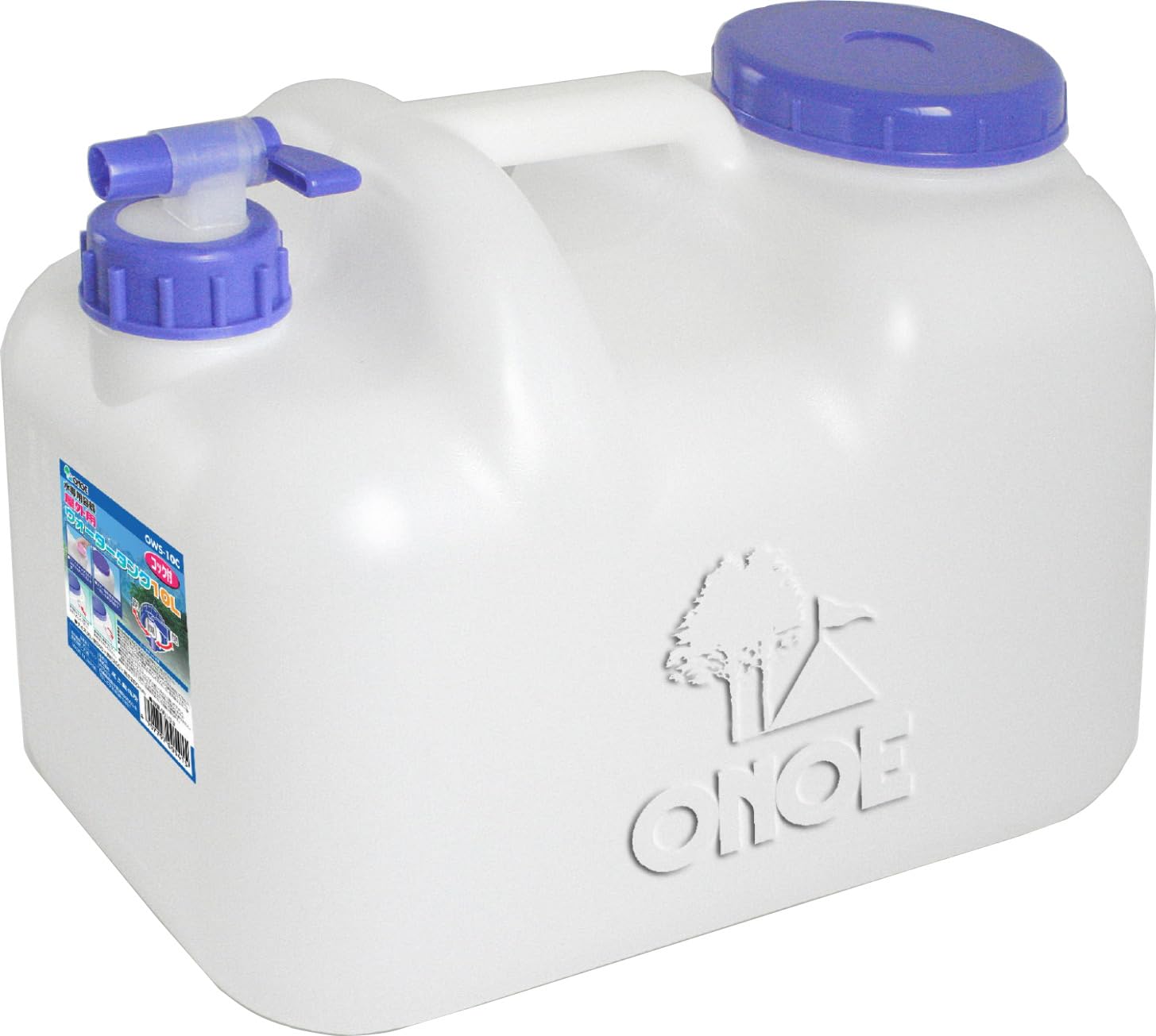 尾上製作所(ONOE) ウォータータンク10L OWS-10C [防災グッズ ワイドキャップなので中まできれいに洗える エアー抜き栓付で水量が一定 コック使用時は足つき キャンプ アウトドア]商品画像