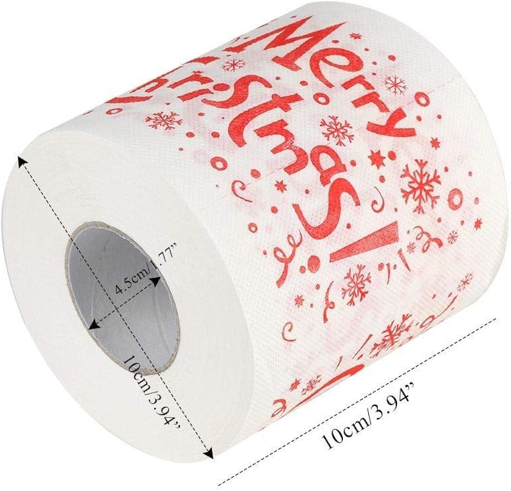 Shimigy_Home Santa Claus Bath Toilet Roll Paper Christmas Supplies Xmas Decor Tissue Roll