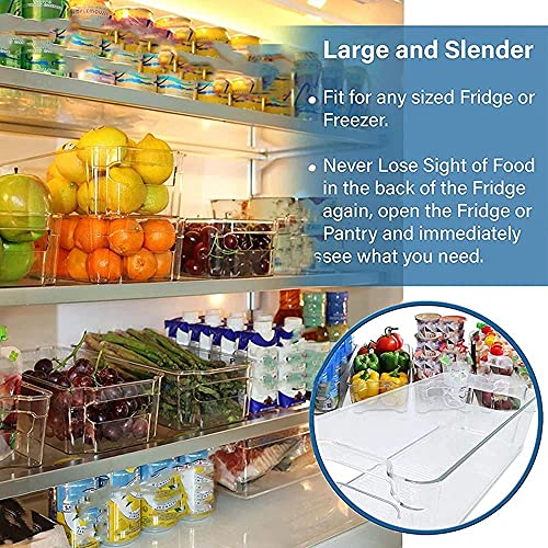 Clear Fridge Storage Bin, Refrigerator Organizer Bins Set Of 10 (5