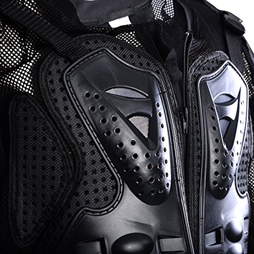 Motorcycle Motocross Clothing Racing Men's Armor Spine Chest Protective Jacket Black