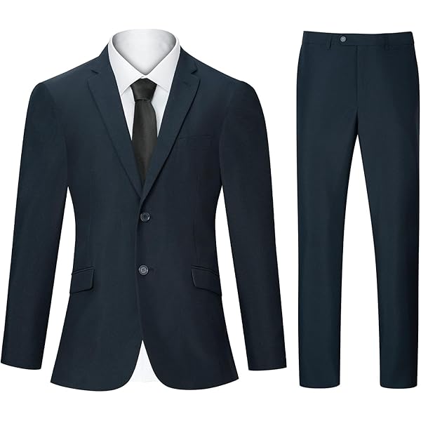 JIKHONEY Men's Suit Slim Fit 2 Piece Suits for Men, Two Button