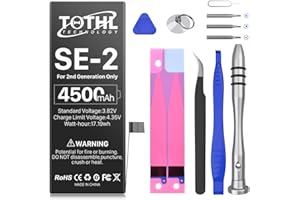 TQTHL Battery for iPhone SE, 2020 2nd Gen New 0 Cycle Higher Capacity Battery Replacement for iPhone SE (A2275 A2296 A2298) with Professional Repair Tools Kits (Not for iPhone SE 1st Gen)