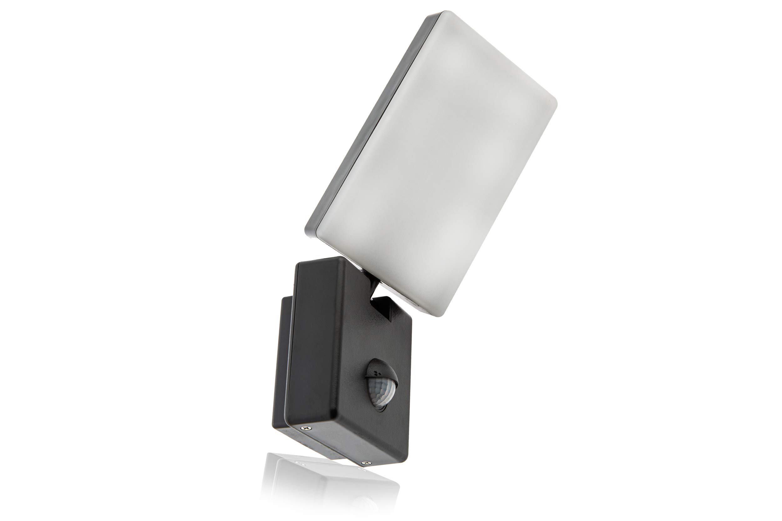HUBER LED Wall Light with Motion Sensor 140° 10 W 800 lm IP54 LED Outdoor Light with Motion Sensor I Indoor Wall Light Swivelling Rotatable Anthracite