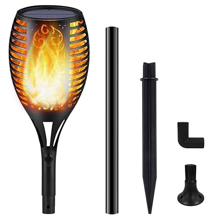 Voroly Solar Garden Light Scene Torch Mashaal Light IP65 Waterproof Outdoor Solar Lamp Auto