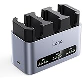 llano 30W NP-W235 Three Slot Fast Charger for Fujifilm XT5, XT4, VG-XT4, XS20, GFX50S II, GFX100S, XH2, XH2S, Durable CNC Aluminum, LED Display, USB-C Charging