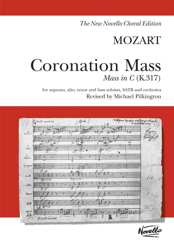 Mozart Coronation Mass in C (K.317) Vocal Score in Latin