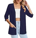 DB MOON Womens Summer Lightweight Cardigan 3/4
