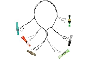 KOKKOYA Duck Call Lanyard Hunting Goose Calls Paracord Braided Necklace 12 Adjustable Loops Outdoor Predator Gear Nylon Game Call for Pheasant Waterfowl